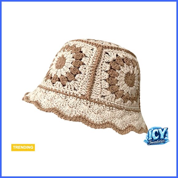 Handmade Crochet Bucket Hat Foldable Floppy Beach Hat One Size main image 6